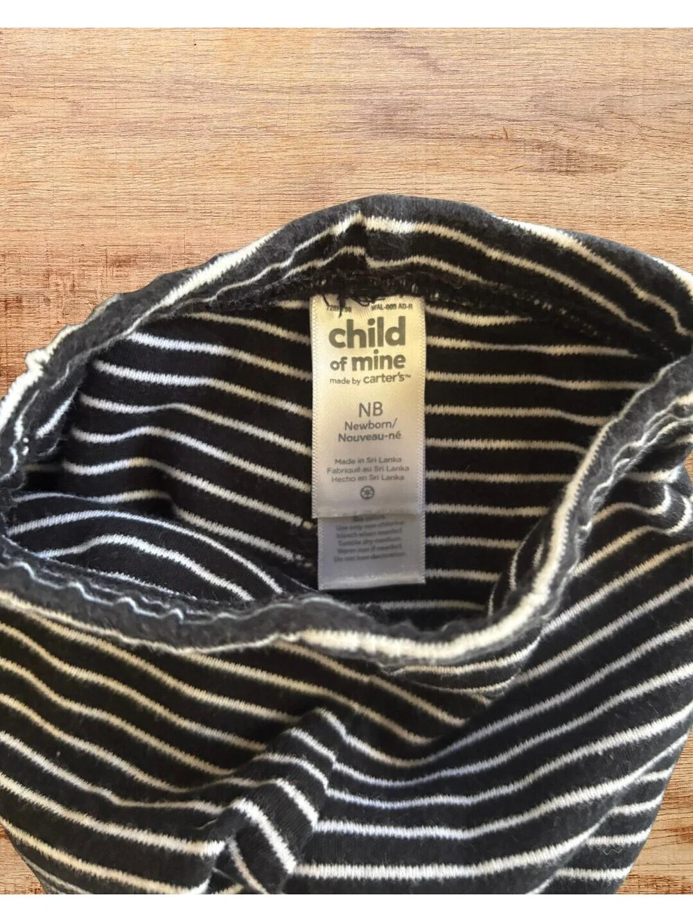 Child of Mine Black & White Striped Newborn Baby Pants